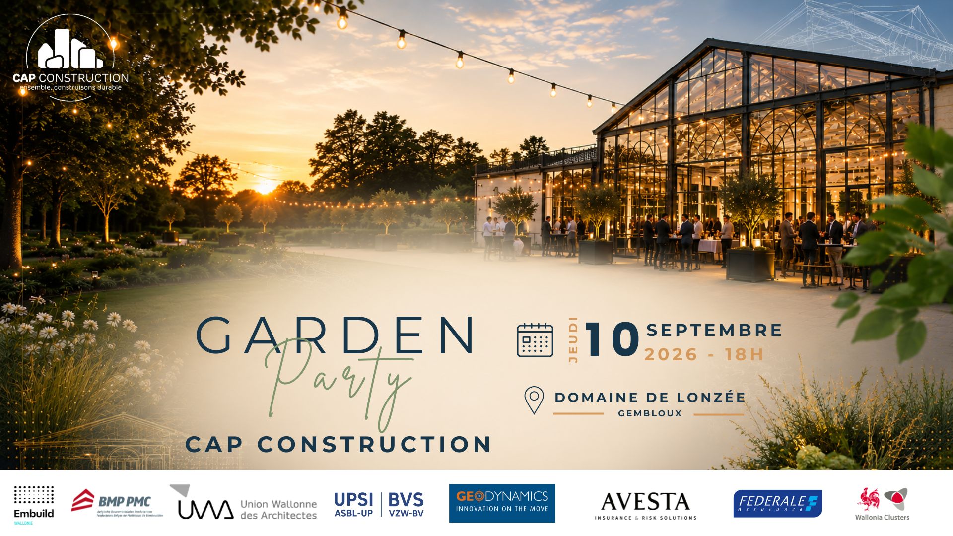 Affiche Garden Party 2026 Barbecue de la Construction