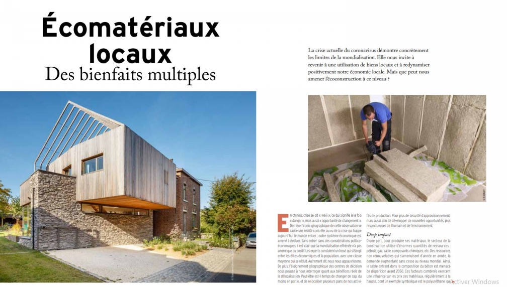 L'article du mois: Écomatériaux locaux, des bienfaits multiples