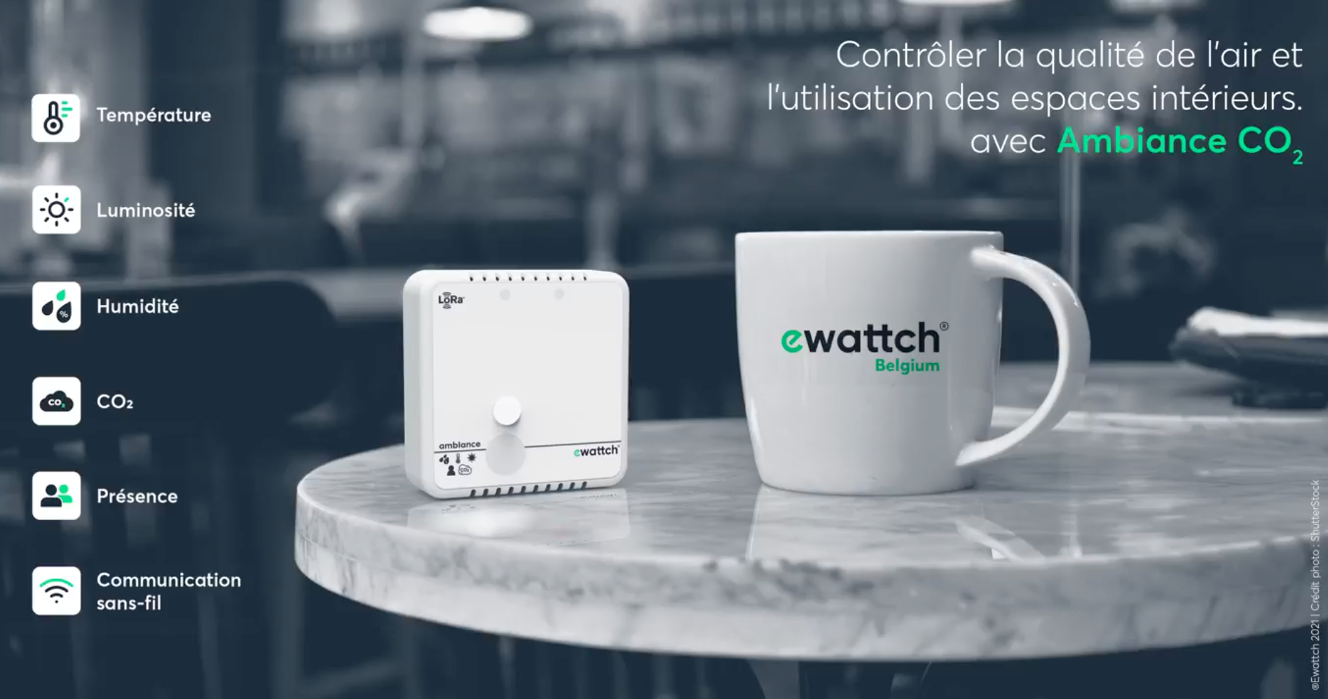 Ewattch Belgium développe des capteurs AMBIANCE-CO2 pour la réouverture des lieux publics