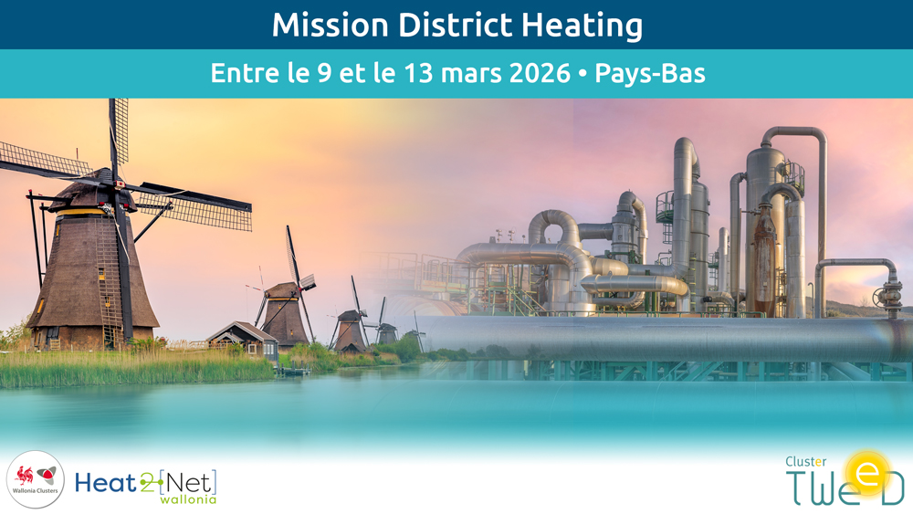 Affiche Mission Heat2Net en Flandre et aux Pays-Bas