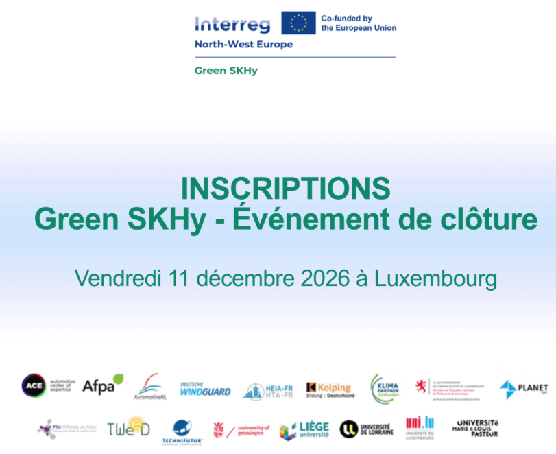 Affiche Evènement de cloture du projet Interreg Green SKHy • 11 décembre 2026