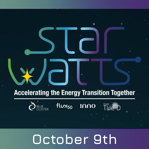 Affiche StarWatts Event • Accelerating the Energy Transition Together • 9 october 2025