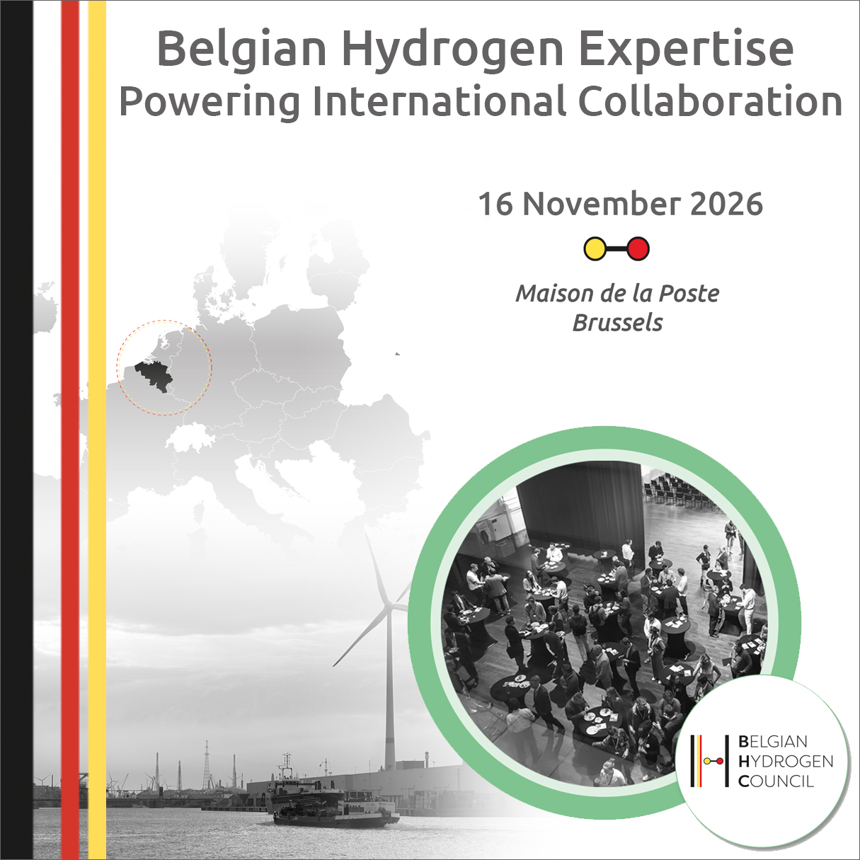 Affiche The Belgian Hydrogen Council Conference 2026 • 16 novembre 2026