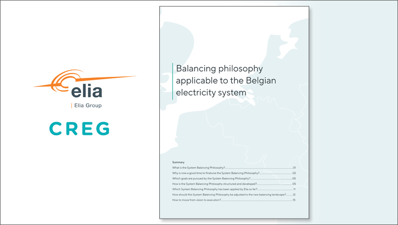Évolution de la philosophie d’équilibrage du réseau de la CREG et Elia 